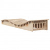 Leżaki, 2 szt., 205x60x31,5 cm, lite drewno sosnowe