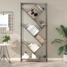 Regał, dąb sonoma 79x30x180 cm, materiał drewnopochodny i metal