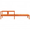 Leżak, woskowy brąz, 199,5x62x55 cm, lite drewno sosnowe