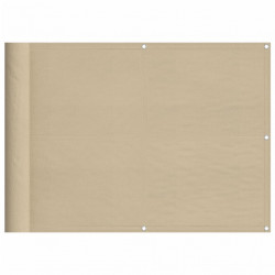 Parawan balkonowy, beżowy, 75x700 cm, 100% poliester Oxford