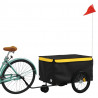 Przyczepka rowerowa, czarno-żółta, 30 kg, żelazo