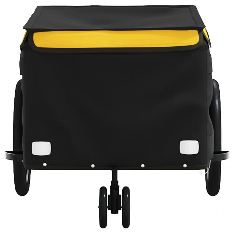 Przyczepka rowerowa, czarno-żółta, 30 kg, żelazo