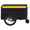 Przyczepka rowerowa, czarno-żółta, 30 kg, żelazo