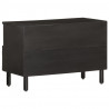 Szafka pod telewizor, czarna, 70x33x46 cm, lite drewno mango