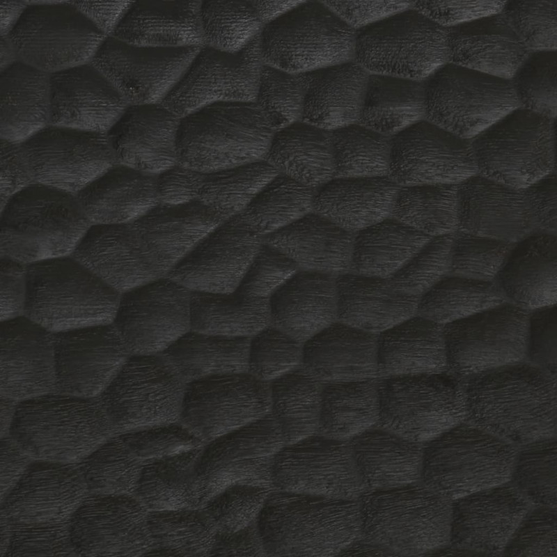 Szafka, czarna, 60x33x75 cm, lite drewno mango