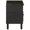 Szafka pod telewizor, czarna, 80x33x46 cm, lite drewno mango