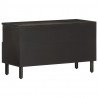 Szafka pod telewizor, czarna, 80x33x46 cm, lite drewno mango