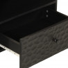 Szafka pod telewizor, czarna, 80x33x46 cm, lite drewno mango