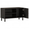 Szafka pod telewizor, czarna, 80x31x46 cm, lite drewno mango