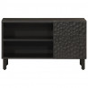 Szafka pod telewizor, czarna, 80x31x46 cm, lite drewno mango