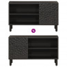Szafka pod telewizor, czarna, 80x31x46 cm, lite drewno mango