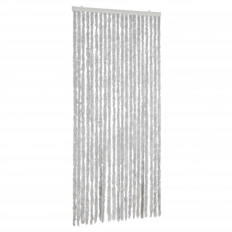 Zasłona przeciwko owadom, szara, 90x200 cm, szenil