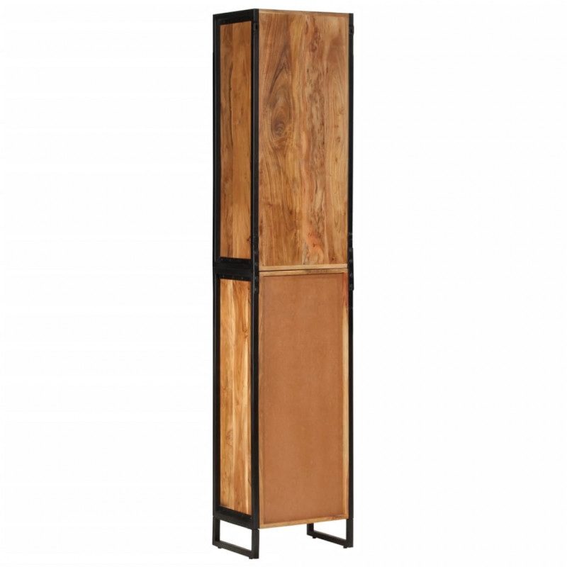 Szafka łazienkowa, 40x27x190 cm, żelazo i lite drewno akacjowe