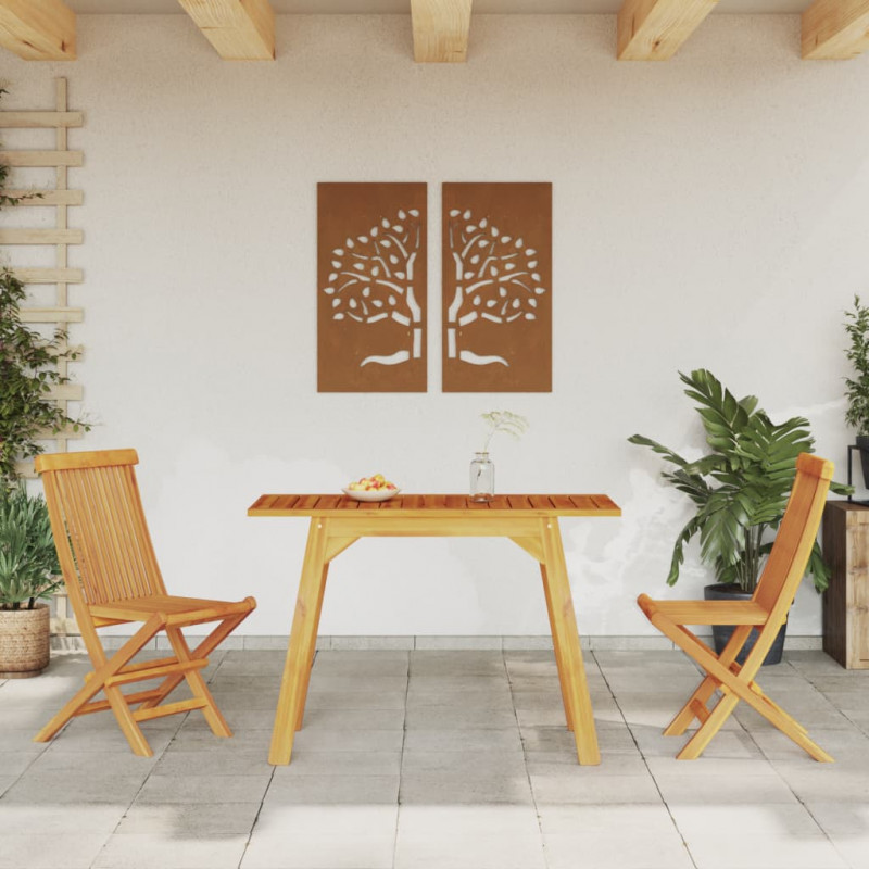 Ogrodowy stół jadalniany, 110x56x75 cm, lite drewno akacjowe