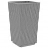 Donice ogrodowe, 2 szt., jasnoszare, 32,5x32,5x57, PP