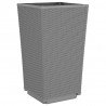 Donice ogrodowe, 2 szt., jasnoszare, 32,5x32,5x57, PP