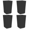 Donice ogrodowe, 4 szt., czarne, 32,5x32,5x57, PP