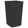 Donice ogrodowe, 4 szt., czarne, 32,5x32,5x57, PP
