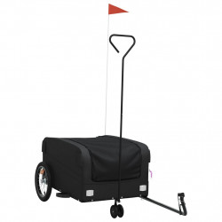 Przyczepka rowerowa, czarna, 45 kg, żelazo