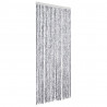 Zasłona przeciwko owadom, biało-szara, 100x230 cm, szenil