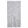 Zasłona przeciwko owadom, biało-szara, 100x230 cm, szenil