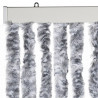 Zasłona przeciwko owadom, biało-szara, 100x230 cm, szenil