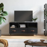 Szafka pod TV, czarna, 102x36x50 cm, materiał drewnopochodny