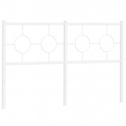 Metalowe wezgłowie, białe, 135 cm
