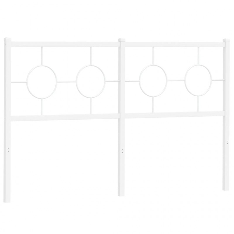 Metalowe wezgłowie, białe, 135 cm