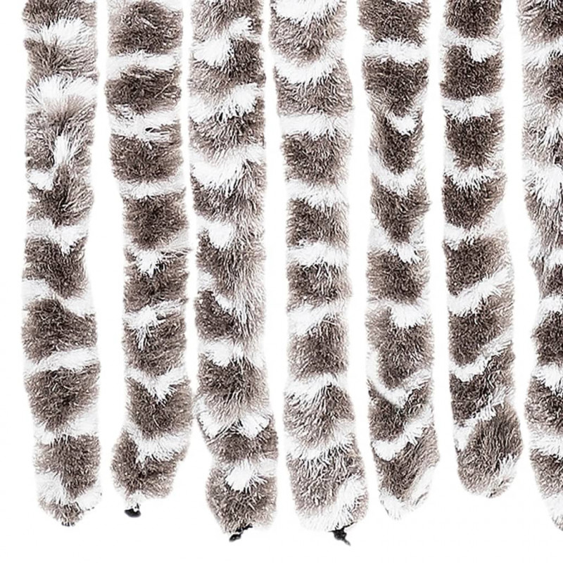 Zasłona przeciwko owadom, taupe i biel, 100x200 cm, szenil