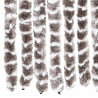 Zasłona przeciwko owadom, taupe i biel, 100x200 cm, szenil