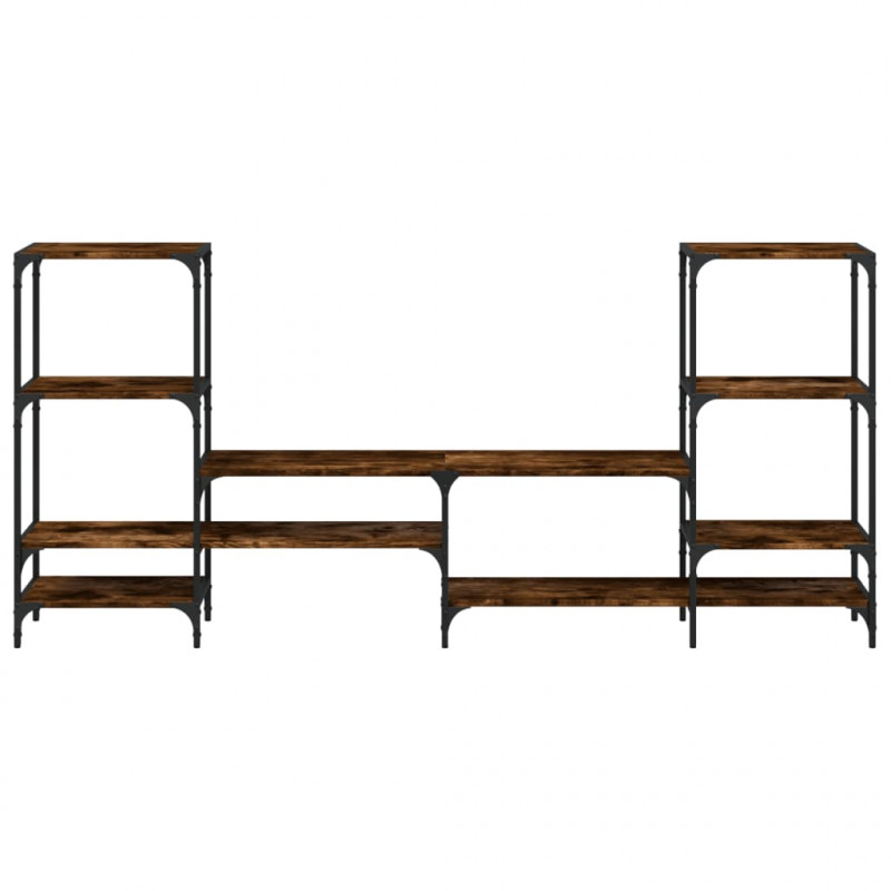 Szafka pod TV, przydymiony dąb, 206,5x28,5x95 cm