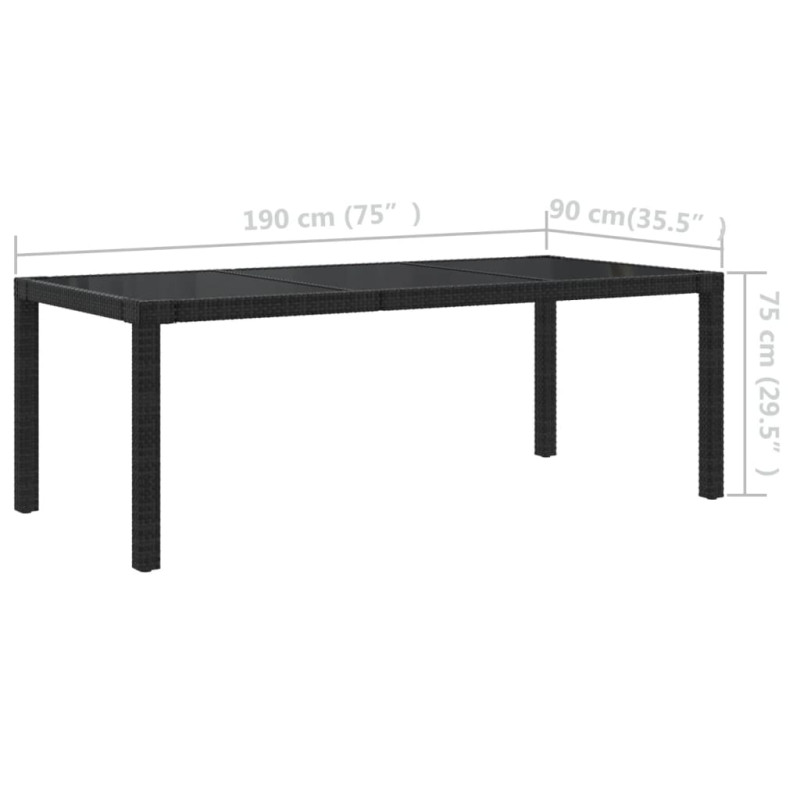 9-cz. zestaw mebli ogrodowych z poduszkami, rattan PE, czarny