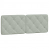 Rama łóżka bez materaca, jasnoszara, 120x200 cm, aksamitna