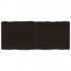 Blat ciemnobrązowy 140x60x(2-6) cm drewno z naturalną krawędzią