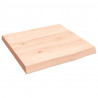 Blat stołu, 40x40x(2-4)cm, surowy, lity dąb naturalną krawędzią