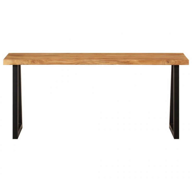 Ławka z naturalną krawędzią drewna, 105 cm, drewno akacjowe