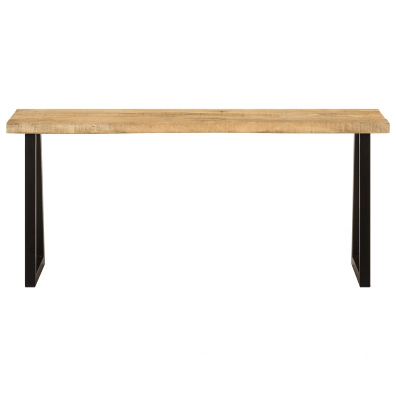 Ławka z naturalną krawędzią drewna, 105 cm, lite drewno mango