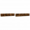 Szafki wiszące, 2 szt., przydymiony dąb, 99x18x16,5 cm