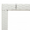 Stół ogrodowy ze szklanym blatem, biały 190x90x75 cm, rattan PE
