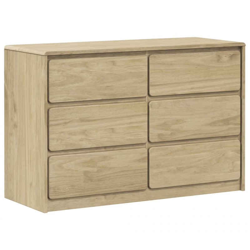 Szafka z szufladami SAUDA, 111x43x73,5 cm, lite drewno sosnowe