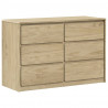Szafka z szufladami SAUDA, 111x43x73,5 cm, lite drewno sosnowe