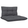 2-osobowa sofa ogrodowa z antracytowymi poduszkami, sosnowa