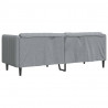 Sofa trzyosobowa, jasnoszara, tkanina