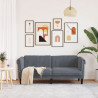 Sofa dwuosobowa, ciemnoszara, aksamit