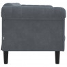 Sofa dwuosobowa, ciemnoszara, aksamit