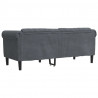 Sofa dwuosobowa, ciemnoszara, aksamit