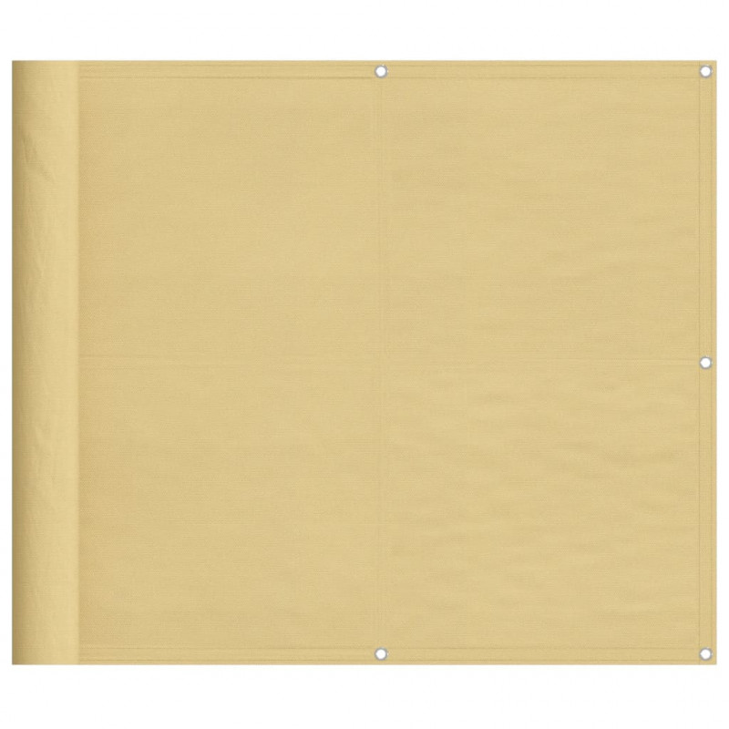 Parawan balkonowy, piaskowy, 90x300 cm, 100% poliester Oxford