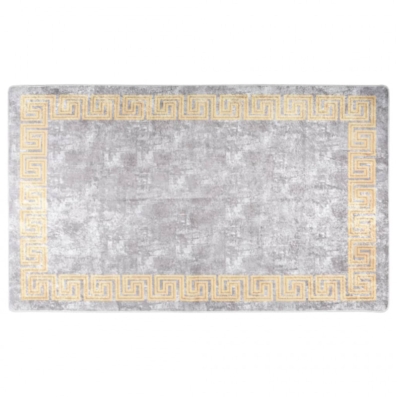 Dywan z możliwością prania, szaro-złoty, 150x230 cm