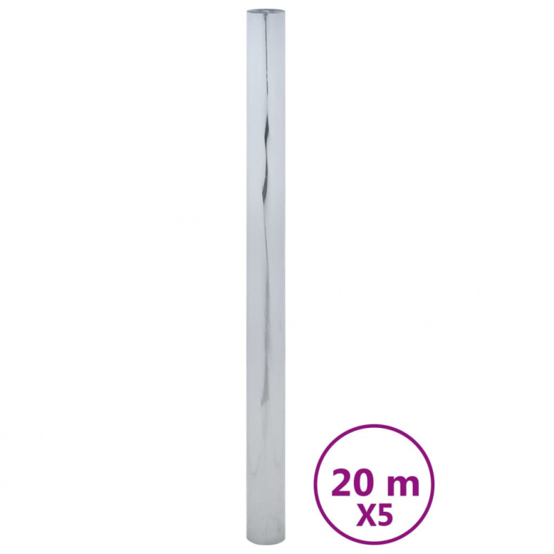 Folie okienne, odblaskowe, 5 szt., srebrne, PVC